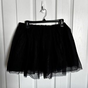 Oh Polly Black Layered Tulle Skater Mini Skirt Size 4